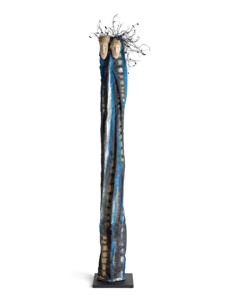 Totem bleu aux deux visages